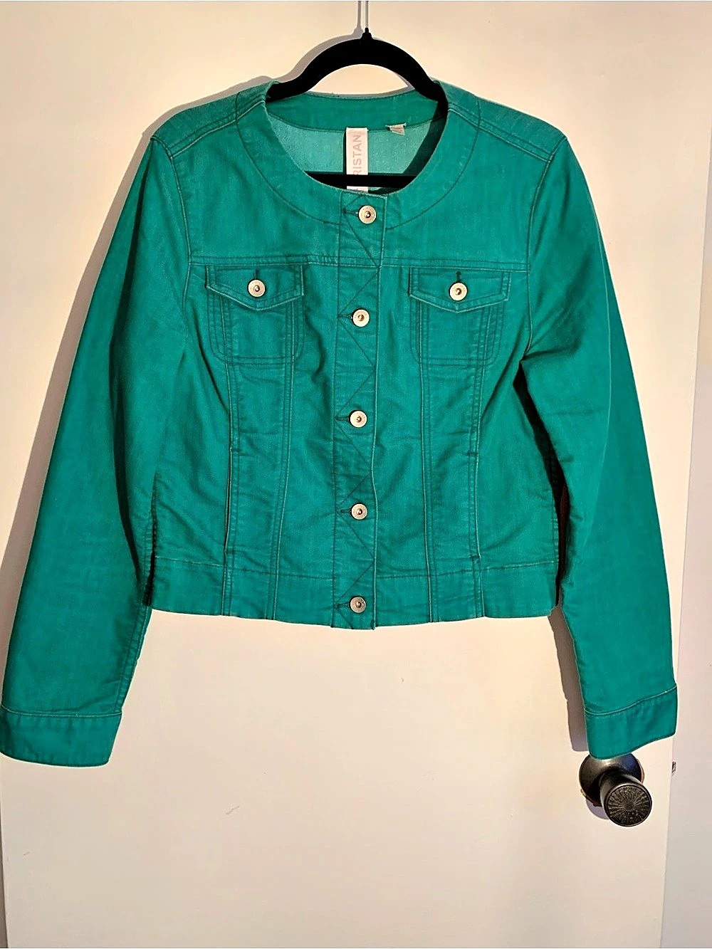 Tristan, Women's Green Cropped Jacket Size Medium Like New